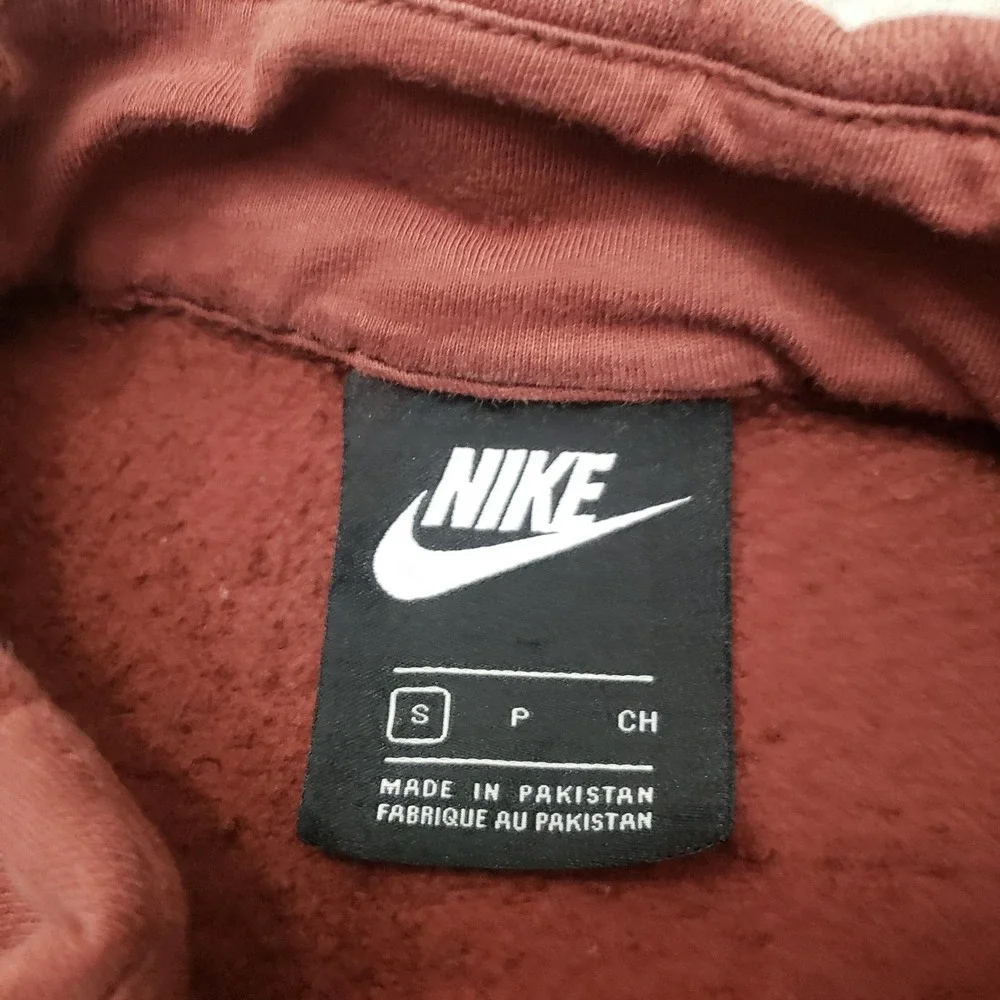 Nike Sweatshirt Mens Small Brown Fleece Quarter Zip